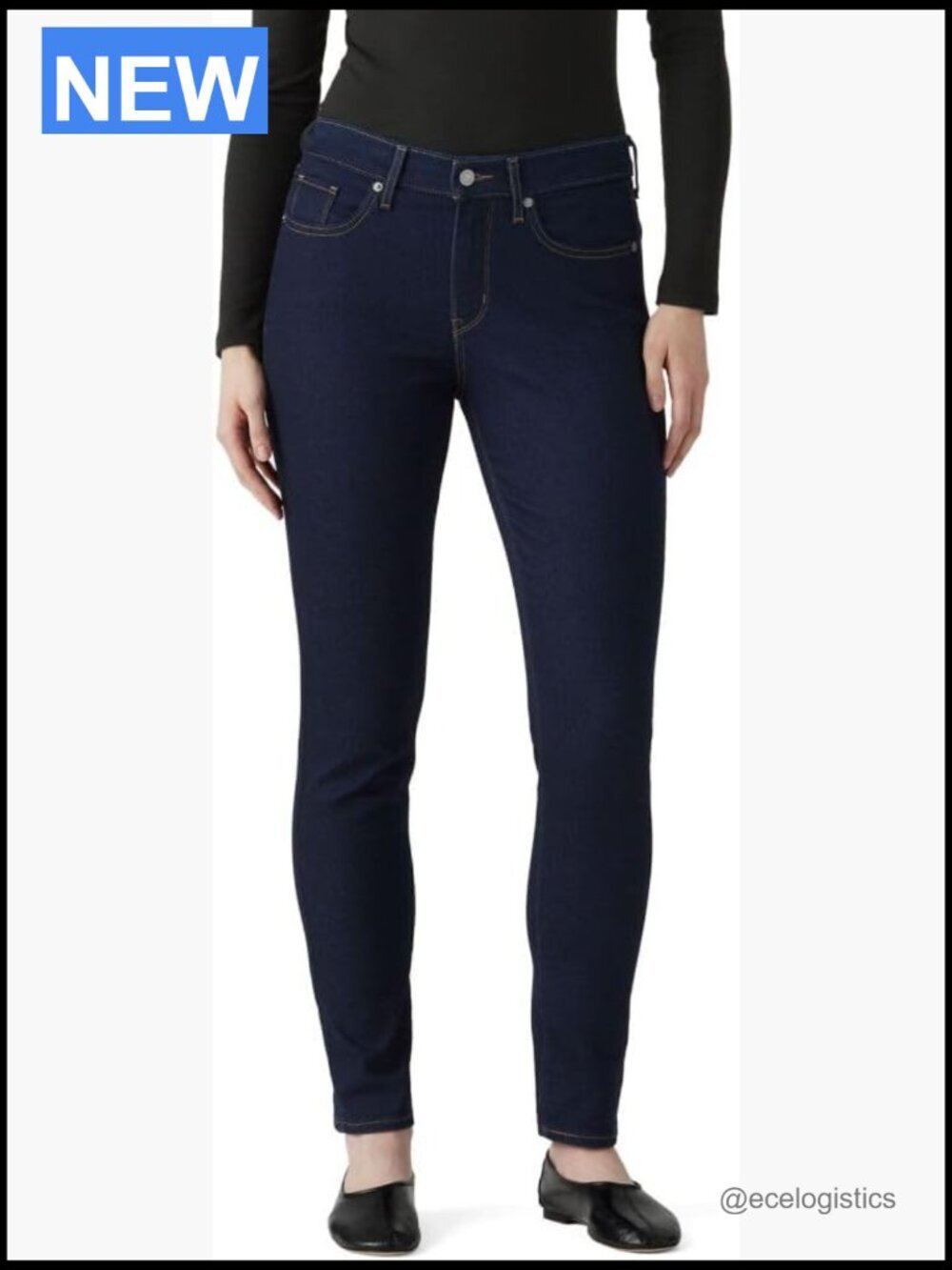 Classic Skinny Jeans Mid Rise Stretch Cotton 28in Inseam